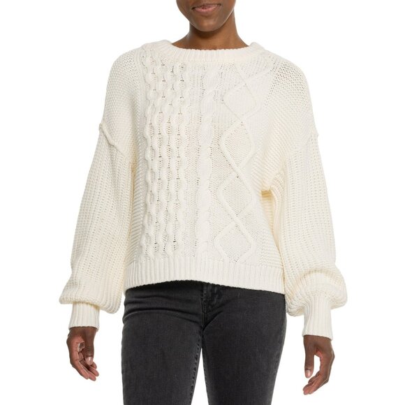 Free People Dream Cable Crew Neck Sweater - Picture 1 of 3
